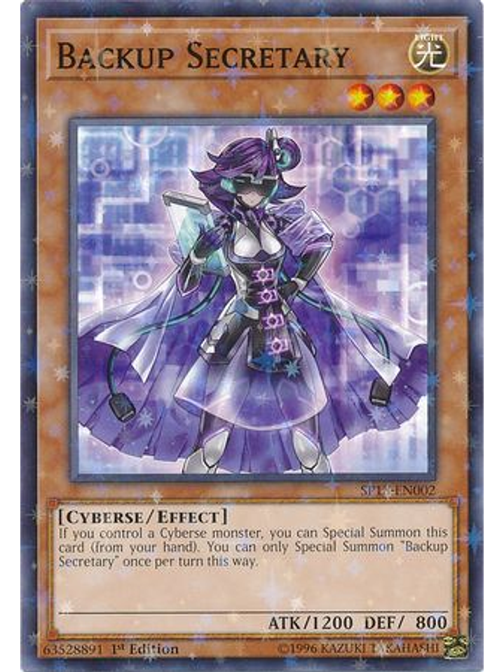 Backup Secretary - SP18-EN002 - Starfoil Rare 1st Edition 1