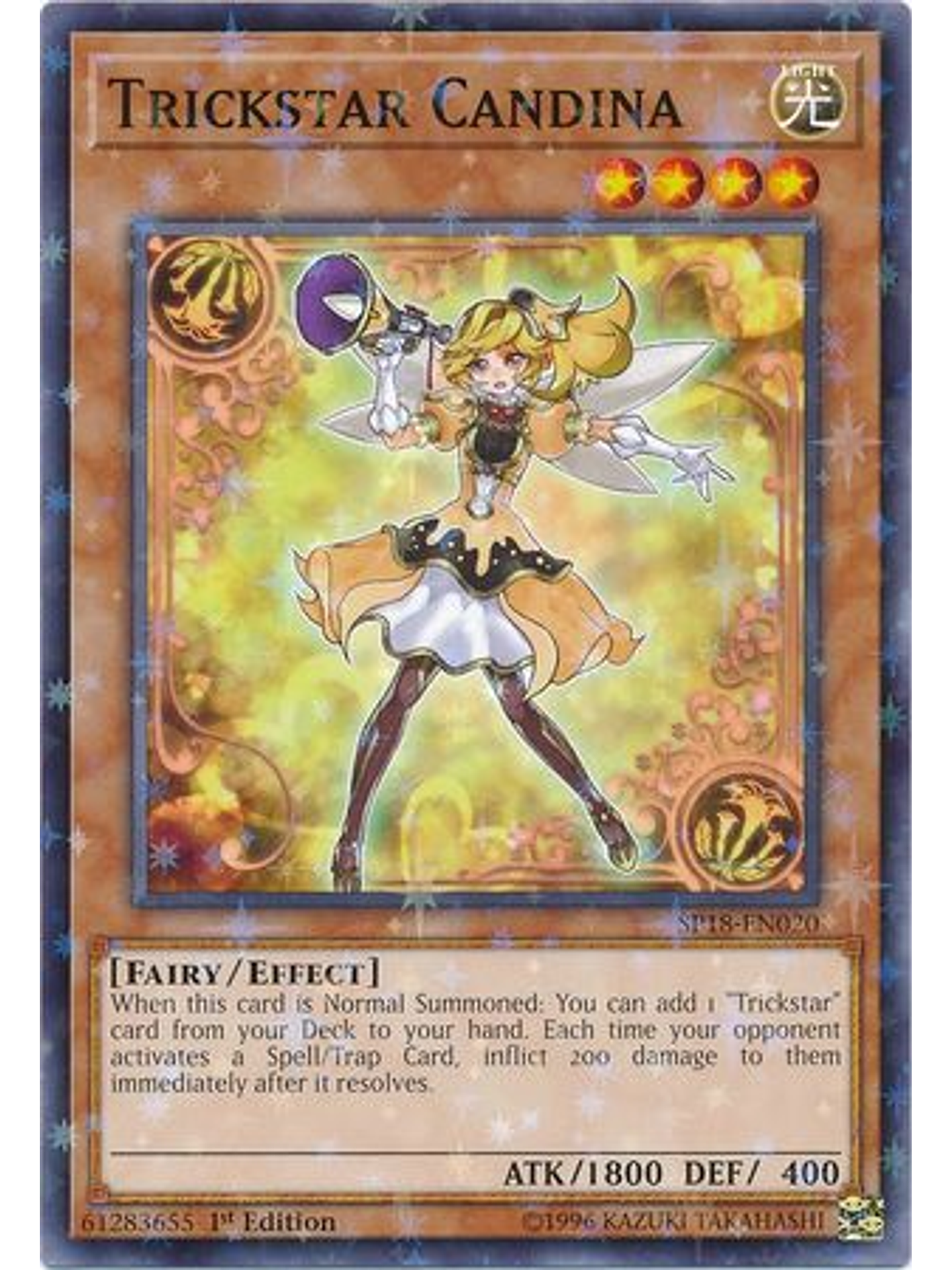 Trickstar Candina - SP18-EN020 - Starfoil Rare 1st Edition 1