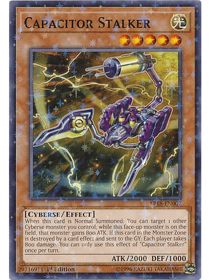 Capacitor Stalker - SP18-EN007 - Starfoil Rare 1st Edition