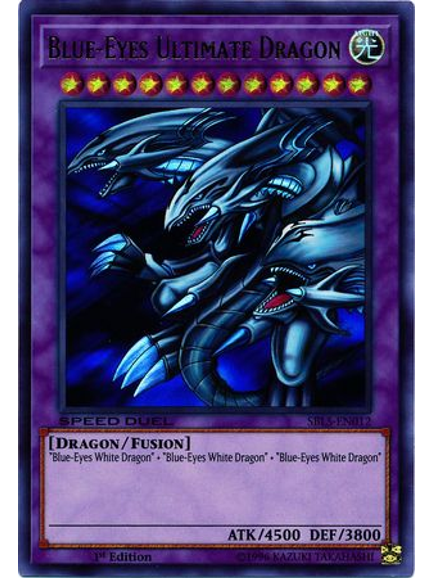 Blue-Eyes Ultimate Dragon - SBLS-EN012 - Ultra Rare 1st Edition 1