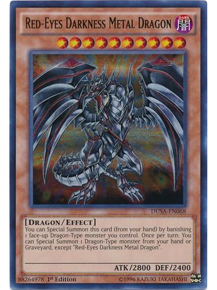Red-Eyes Darkness Metal Dragon - DUSA-EN068 - Ultra Rare 1st Edition 1