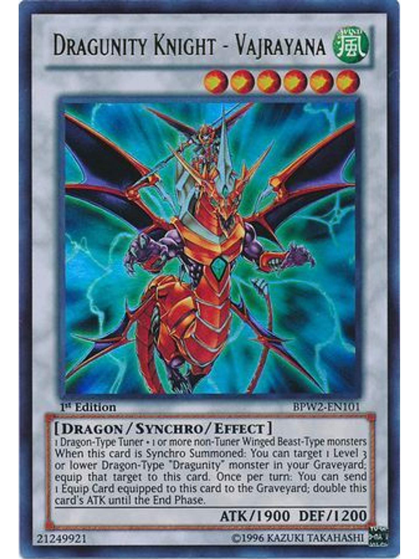 Dragunity Knight - Vajrayana - bpw2-en101 - Ultra Rare 1st Edition 1
