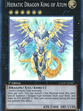 Hieratic Dragon King of Atum - GAOV-EN047 - Super Rare 1st Edition