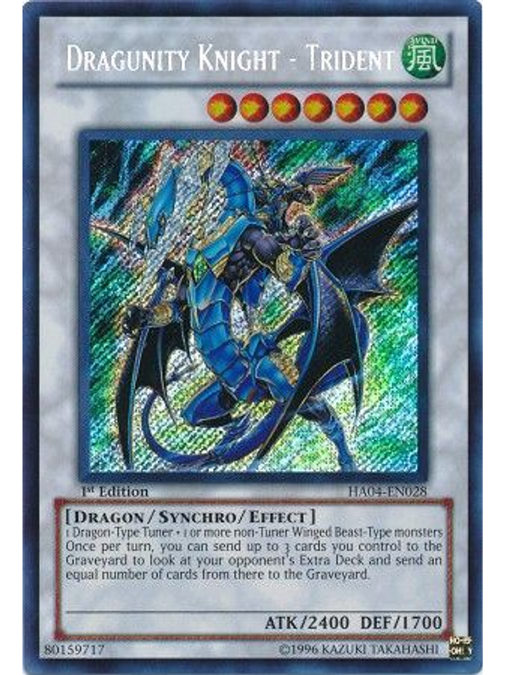 Dragunity Knight - Trident - HA04-EN028 - Secret Rare 1st Edition 1