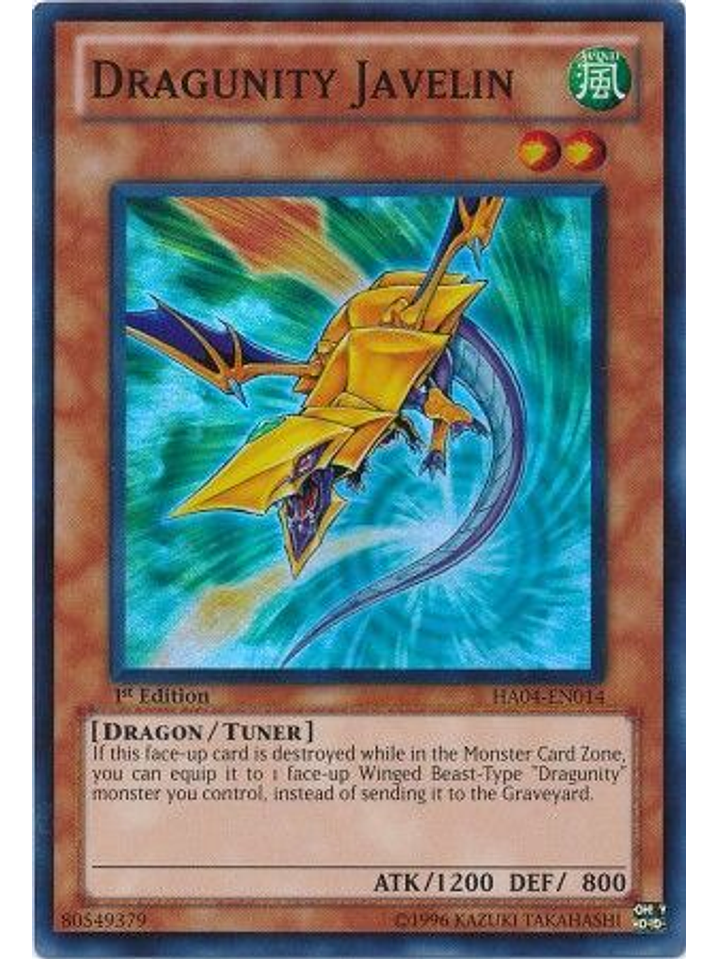 Dragunity Javelin - HA04-EN014 - Super Rare 1st Edition 1