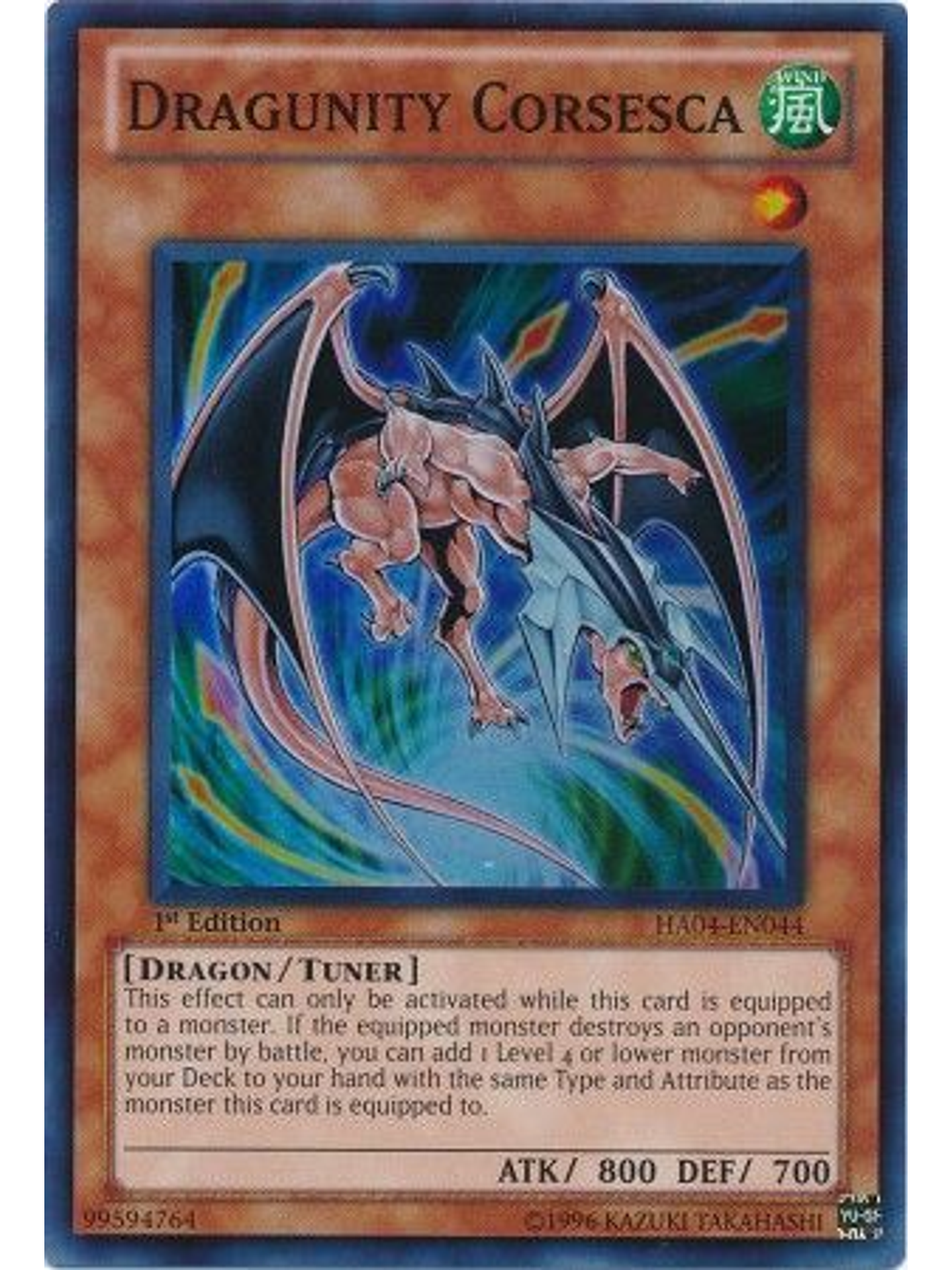 Dragunity Corsesca - HA04-EN044 - Super Rare 1st Edition 1