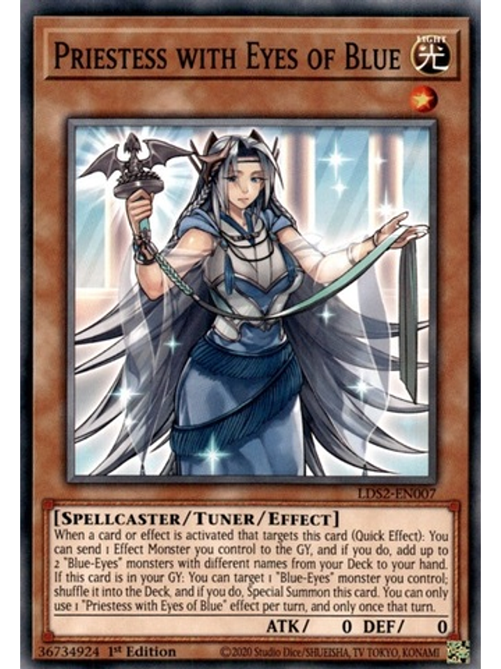 Priestess with Eyes of Blue - LDS2-EN007 - Common 1st Edition 1