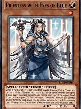 Priestess with Eyes of Blue - LDS2-EN007 - Common 1st Edition