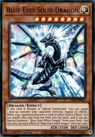 Blue-Eyes Solid Dragon (Purple) - LDS2-EN014 - Ultra Rare 1st Edition