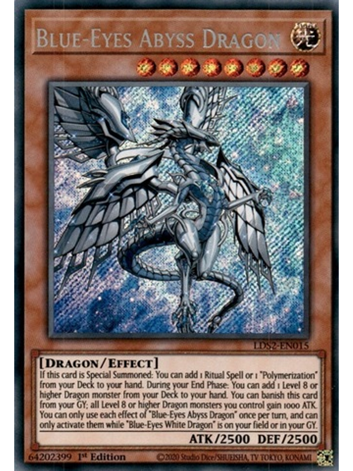 Blue-Eyes Abyss Dragon - LDS2-EN015 - Secret Rare 1st Edition 1