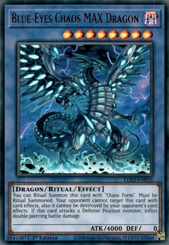 Blue-Eyes Chaos MAX Dragon (Blue) - LDS2-EN016 - Ultra Rare 1st Edition