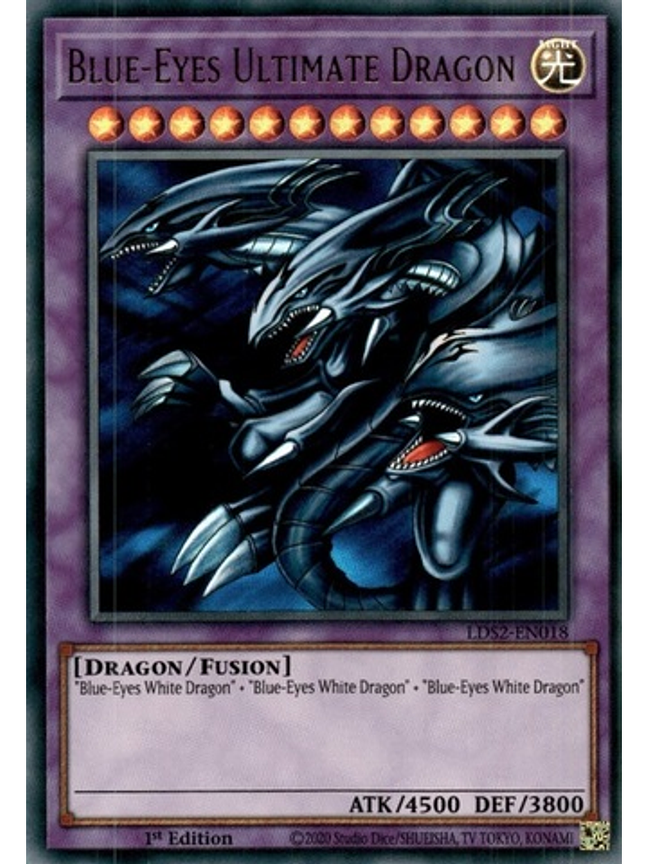 Blue-Eyes Ultimate Dragon (Purple) - LDS2-EN018 - Ultra Rare 1st Edition 1