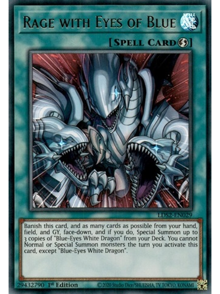 Rage with Eyes of Blue - LDS2-EN029 - Ultra Rare 1st Edition 1