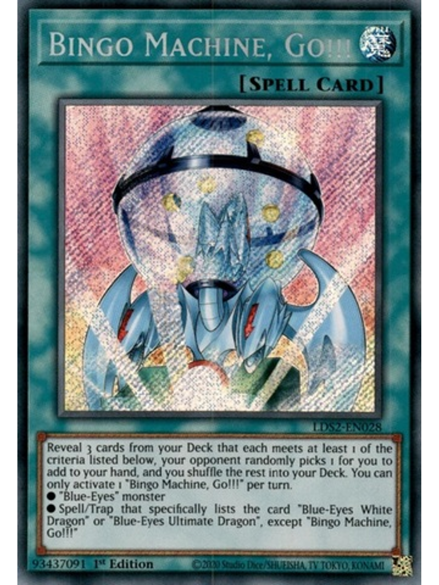 Bingo Machine, Go!!! - LDS2-EN028 - Secret Rare 1st Edition 1