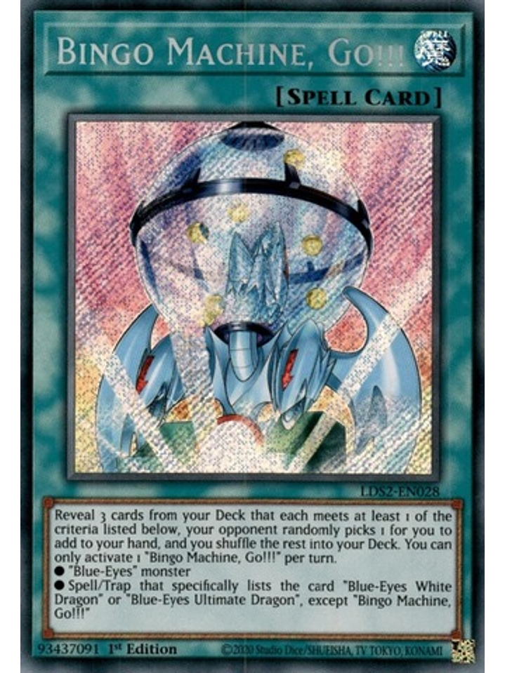 Bingo Machine, Go!!! - LDS2-EN028 - Secret Rare 1st Edition 1