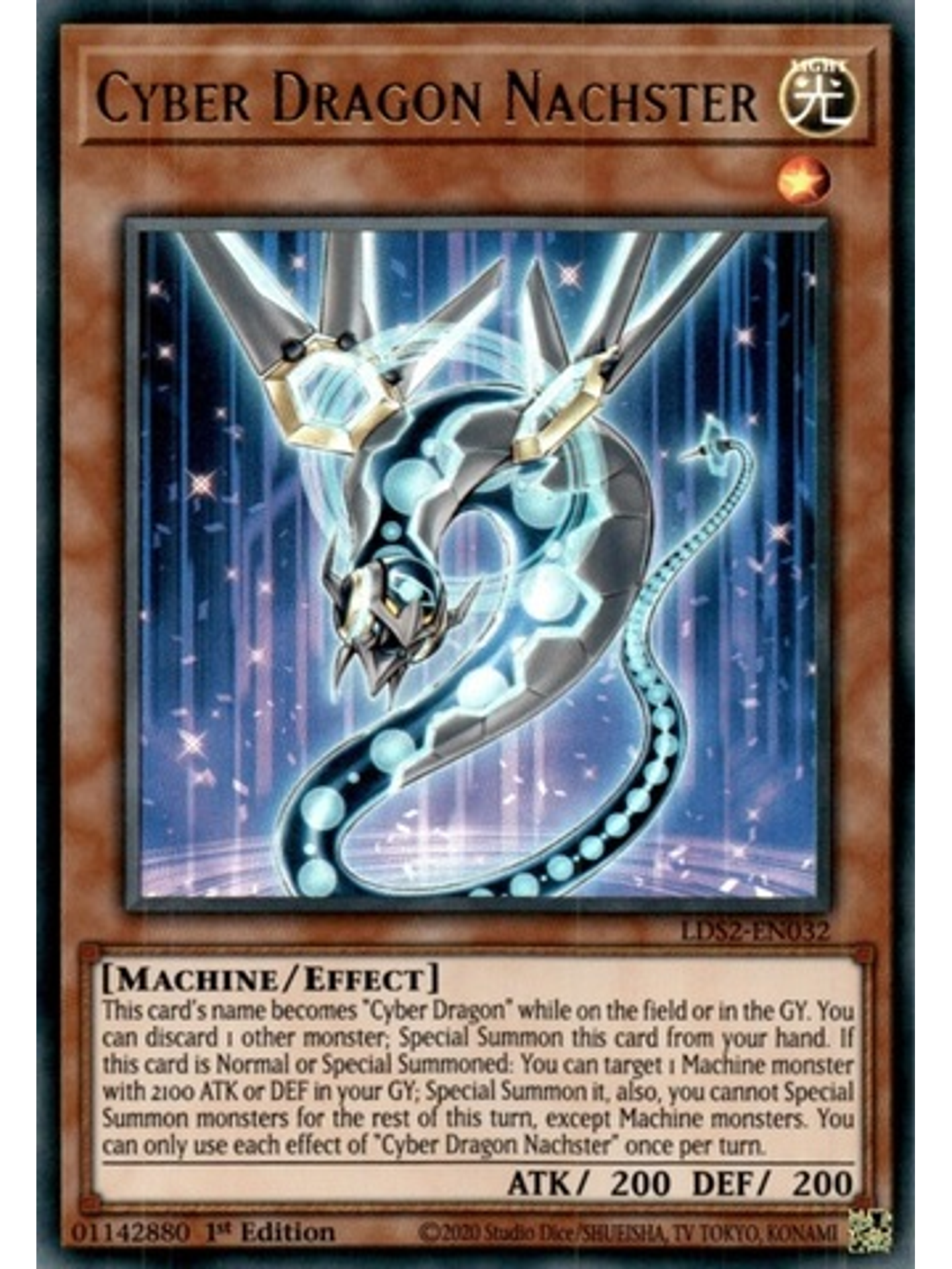 Cyber Dragon Nachster (Blue) - LDS2-EN032 - Ultra Rare 1st Edition 1