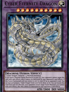 Cyber Eternity Dragon (Blue) - LDS2-EN033 - Ultra Rare 1st Edition