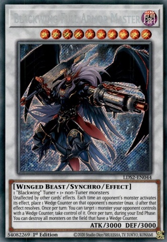 Blackwing Full Armor Master - LDS2-EN044 - Secret Rare 1st Edition