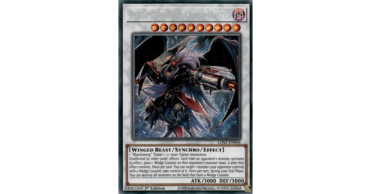 Yugioh! Blackwing Armor Master Gld3-en038 Limi Edi Gold Rare Inglés