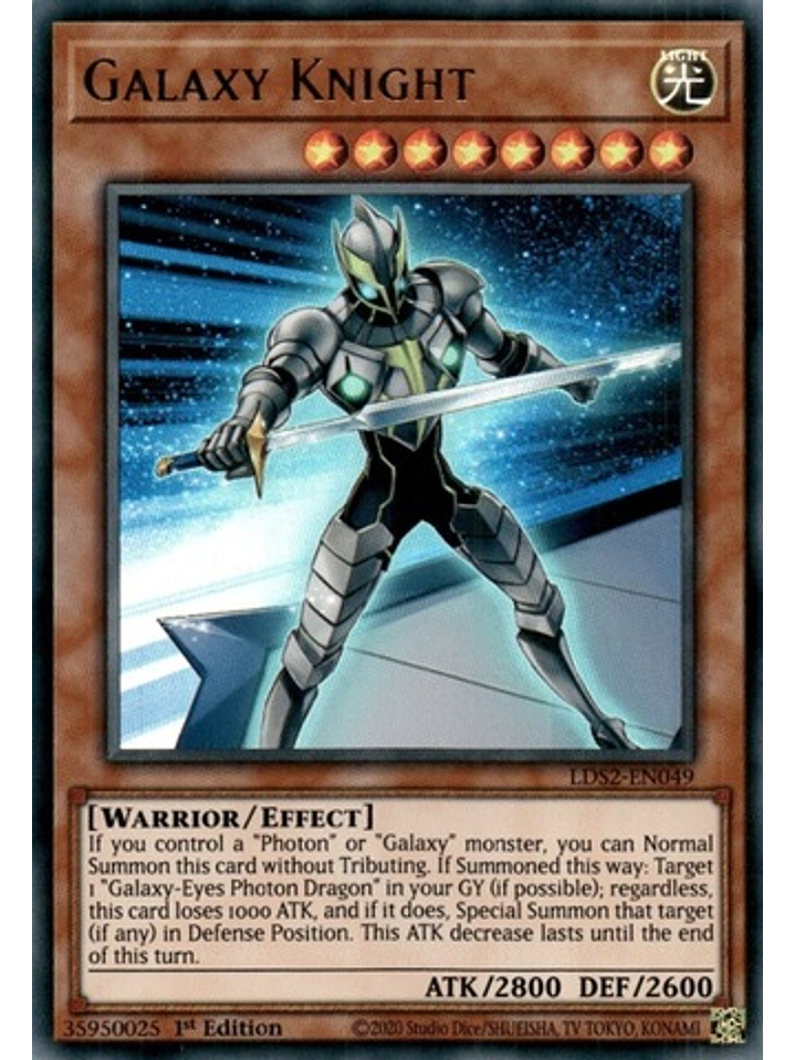 Galaxy Knight (Purple) - LDS2-EN049 - Ultra Rare 1st Edition 1