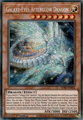 Galaxy-Eyes Afterglow Dragon - LDS2-EN052 - Secret Rare 1st Edition