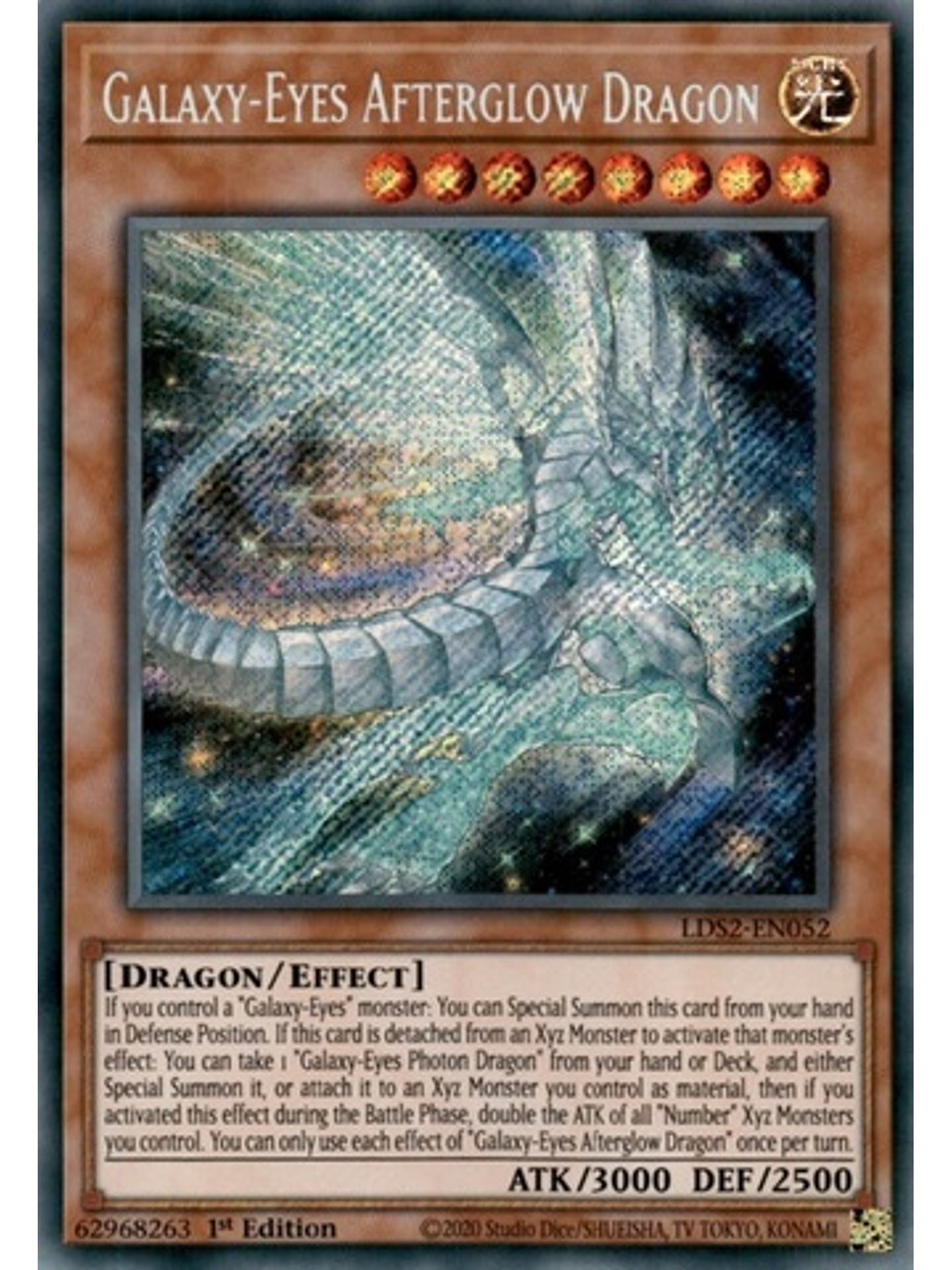 Galaxy-Eyes Afterglow Dragon - LDS2-EN052 - Secret Rare 1st Edition 1