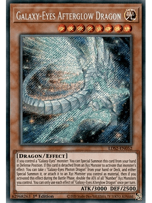 Galaxy-Eyes Afterglow Dragon - LDS2-EN052 - Secret Rare 1st Edition