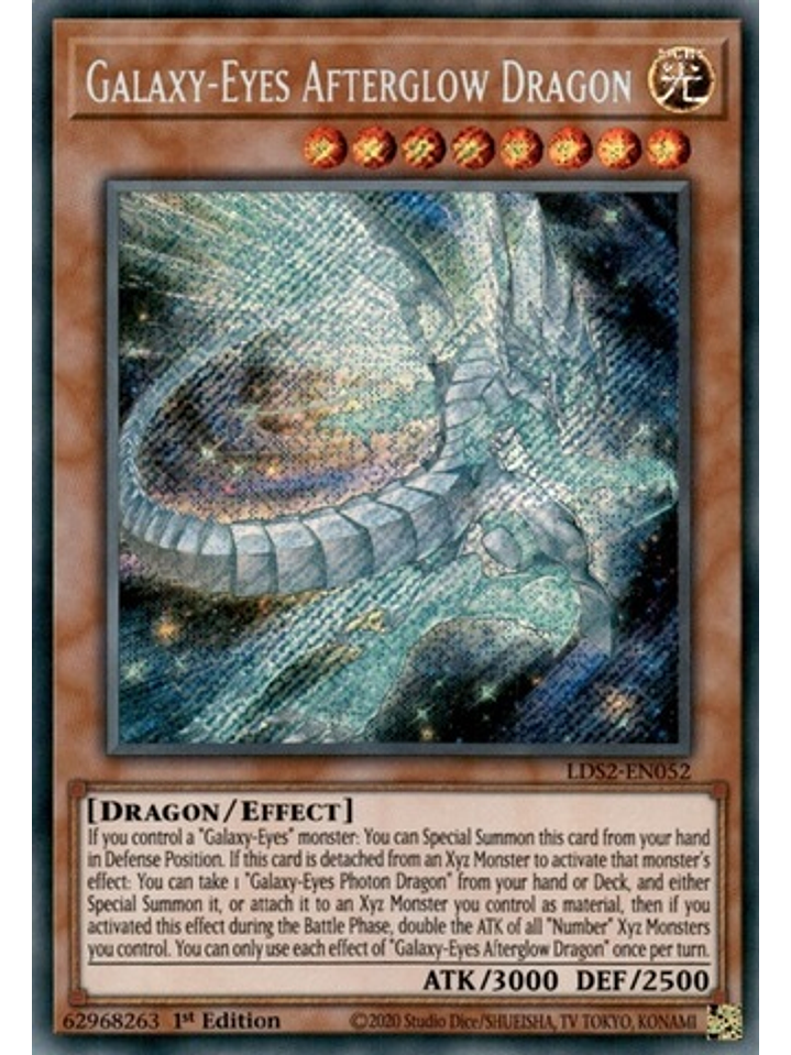 Galaxy-Eyes Afterglow Dragon - LDS2-EN052 - Secret Rare 1st Edition 1