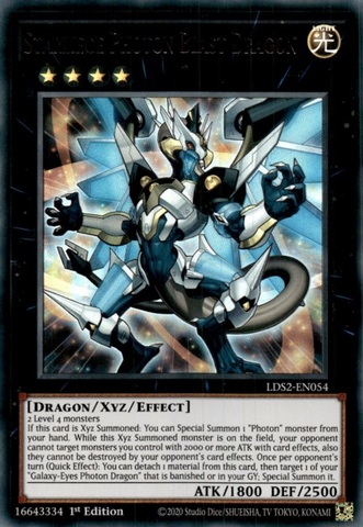 Starliege Photon Blast Dragon (Blue) - LDS2-EN054 - Ultra Rare 1st Edition