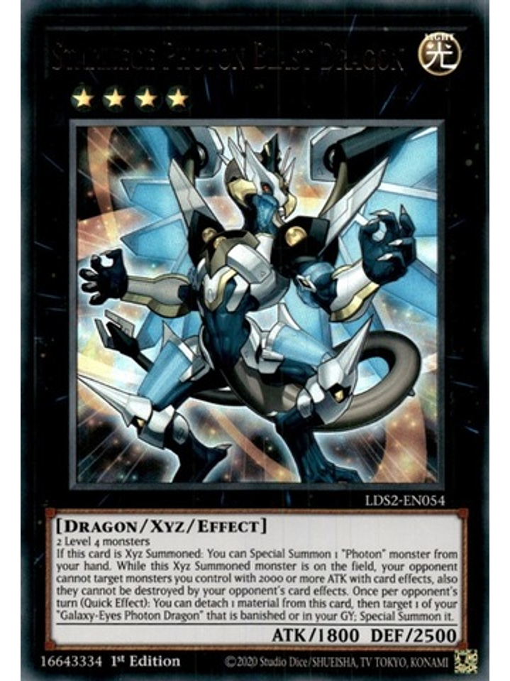 Starliege Photon Blast Dragon (Blue) - LDS2-EN054 - Ultra Rare 1st Edition 1