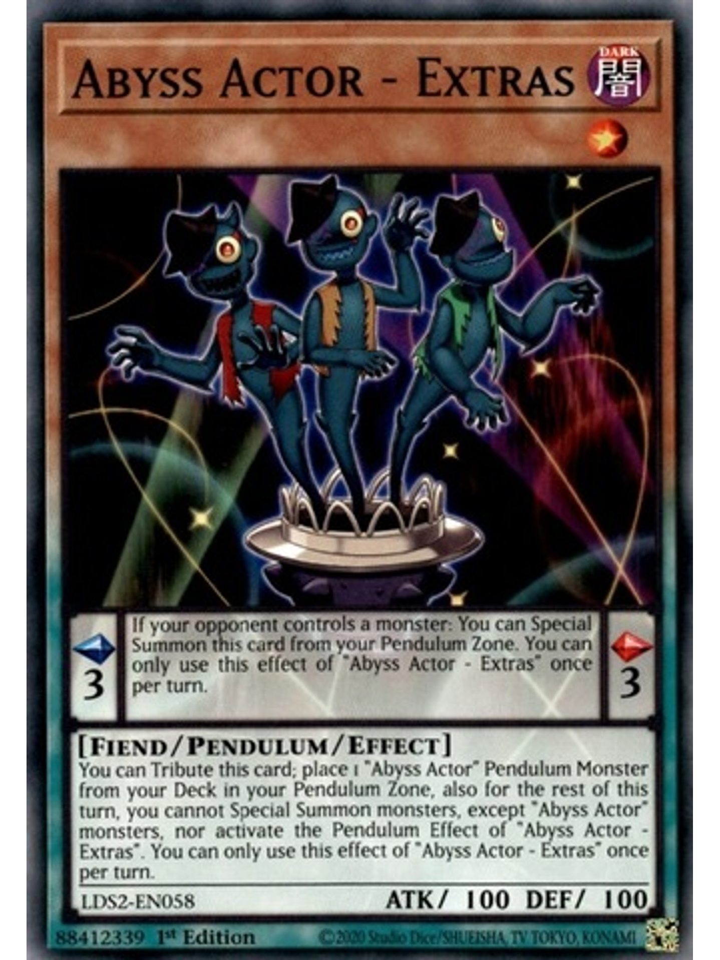 Abyss Actor - Extras - LDS2-EN058 - Common 1st Edition 1