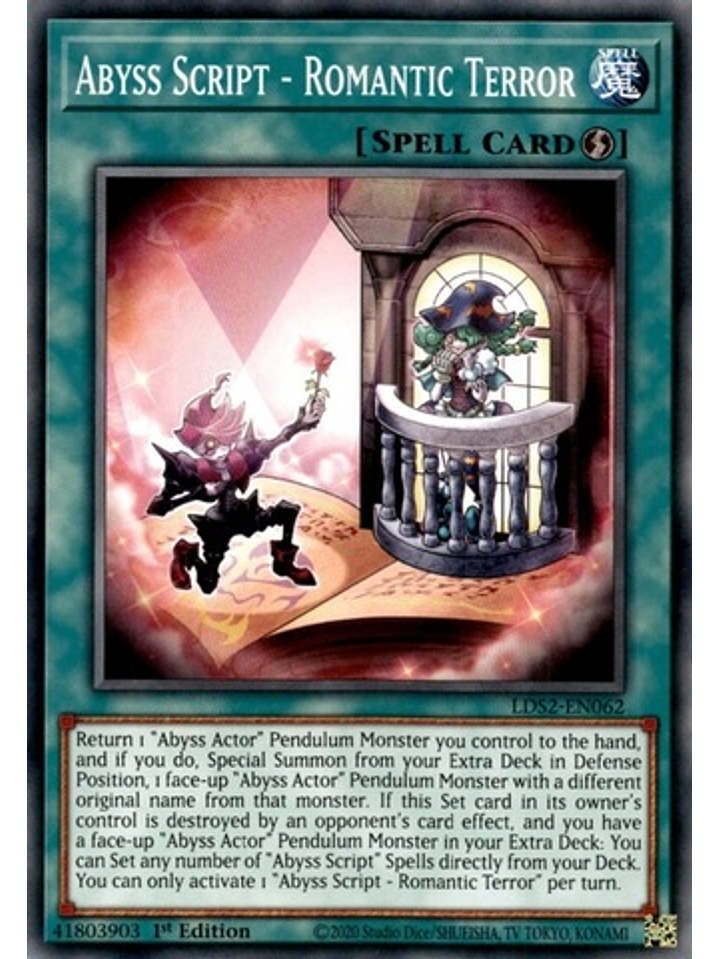Abyss Script - Romantic Terror - LDS2-EN062 - Common 1st Edition 1