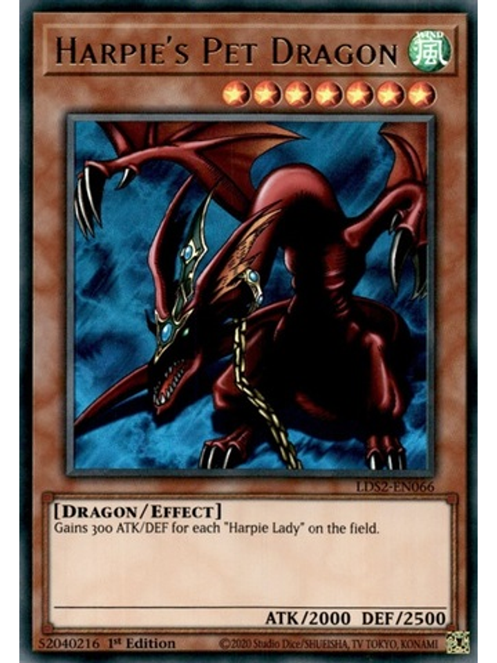 Harpie's Pet Dragon (Blue) - LDS2-EN066 - Ultra Rare 1st Edition 1
