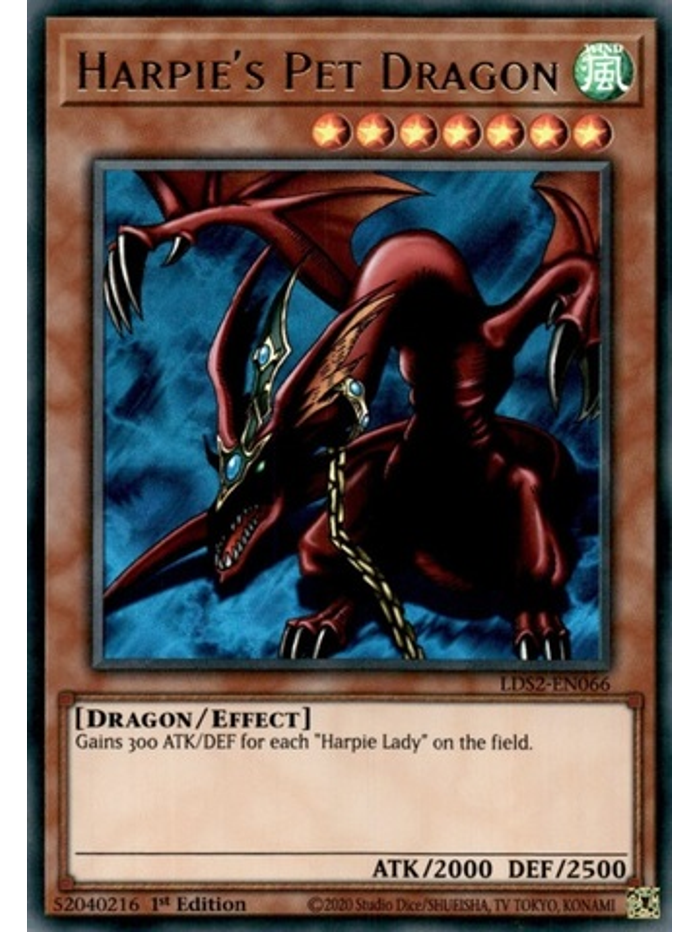 Harpie's Pet Dragon (Green) - LDS2-EN066 - Ultra Rare 1st Edition 1