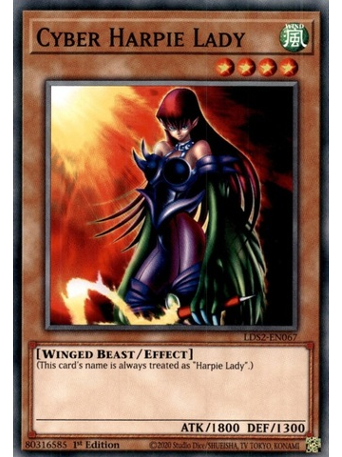 Cyber Harpie Lady - LDS2-EN067 - Common 1st Edition 1