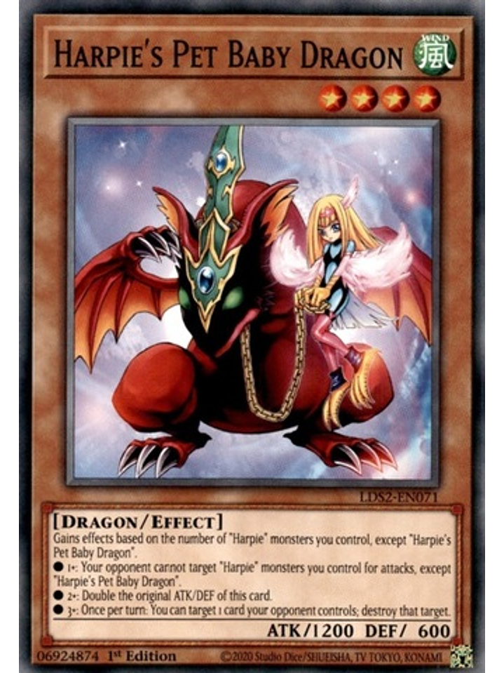 Harpie's Pet Baby Dragon - LDS2-EN071 - Common 1st Edition 1