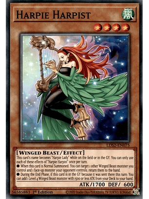 Harpie Harpist - LDS2-EN075 - Common 1st Edition