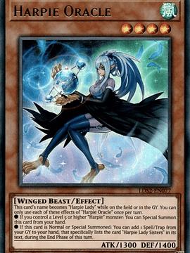 Harpie Oracle (Blue) - LDS2-EN077 - Ultra Rare 1st Edition