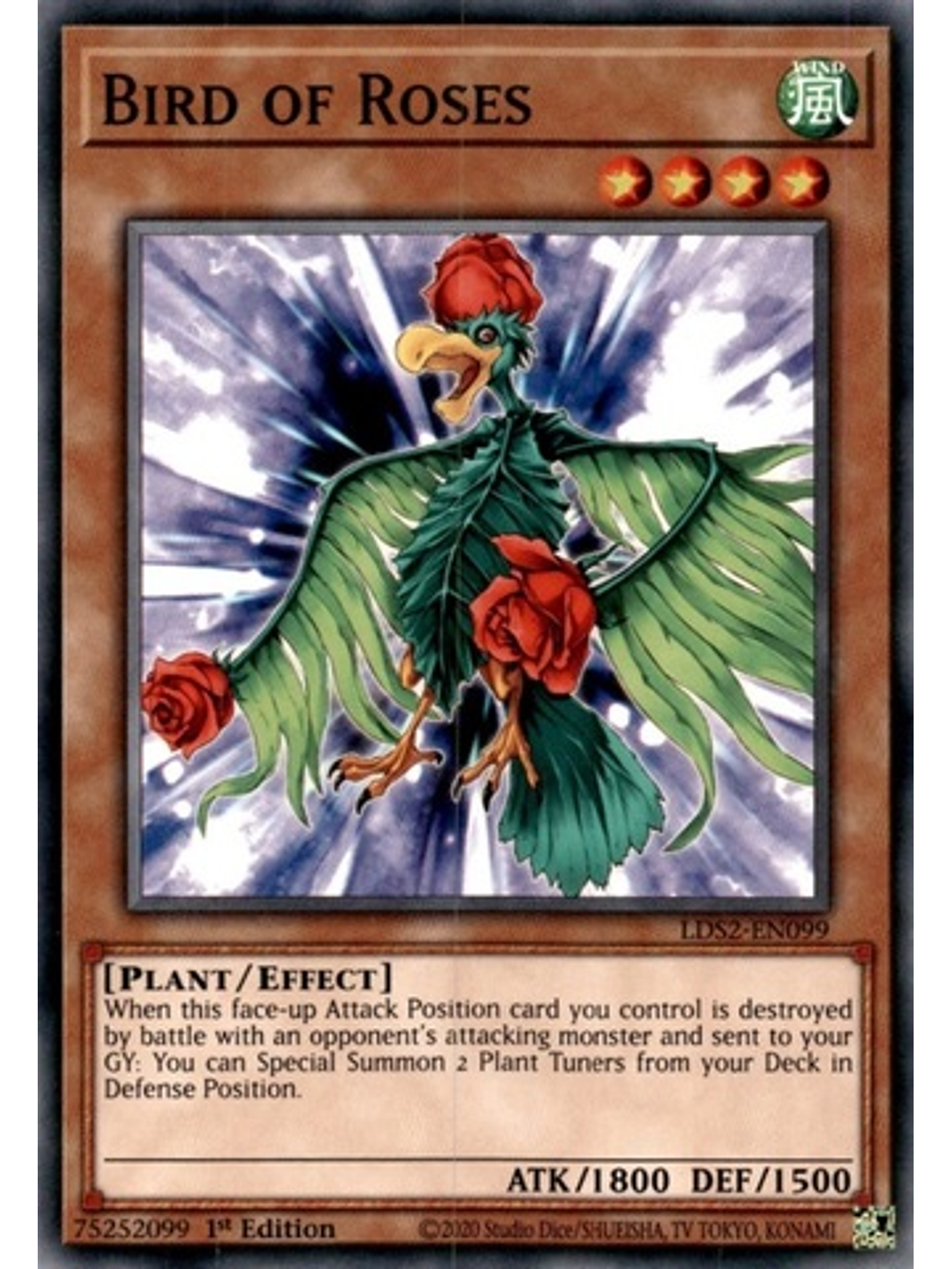 Bird of Roses - LDS2-EN099 - Common 1st Edition 1