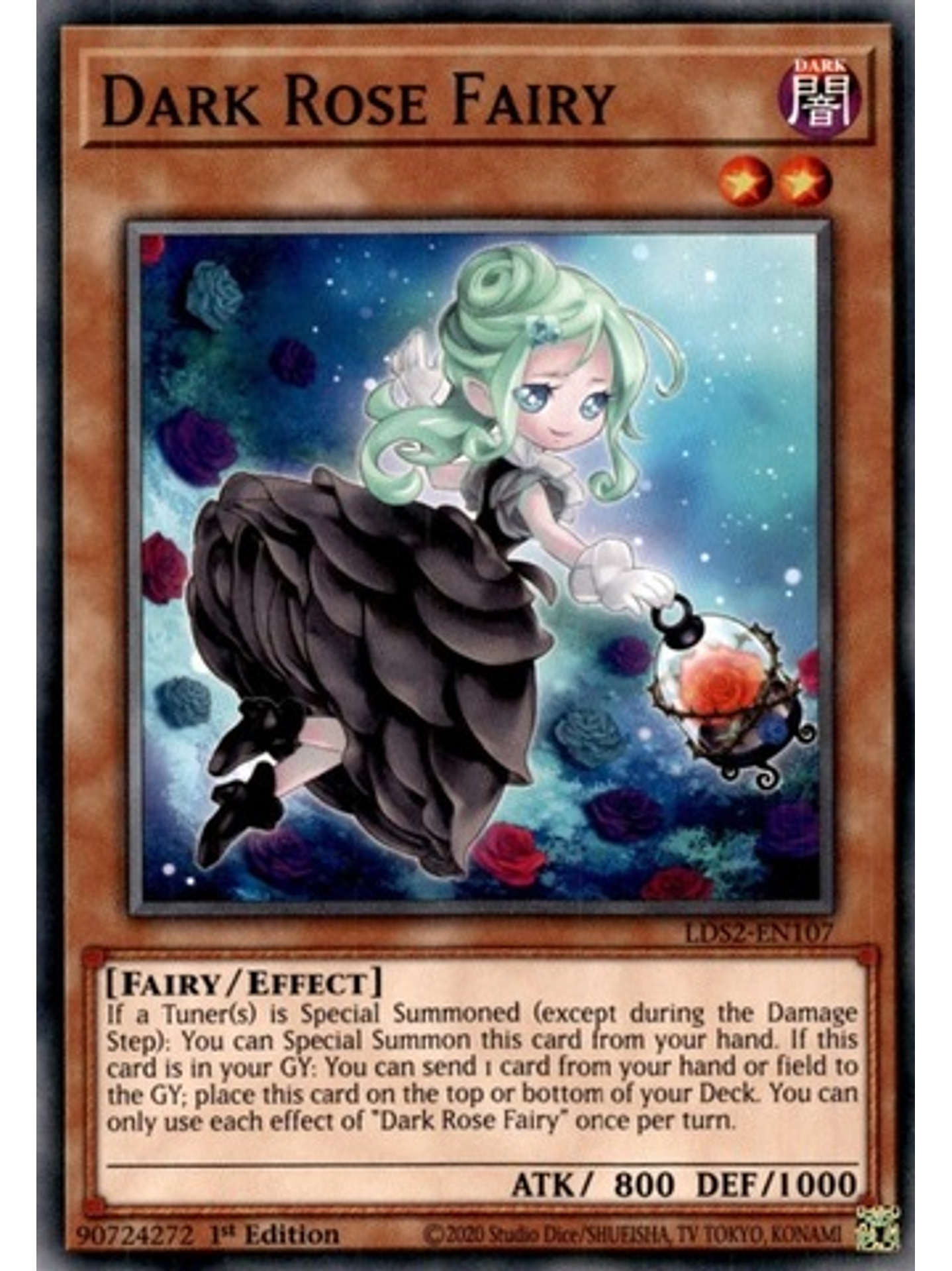 Dark Rose Fairy - LDS2-EN107 - Common 1st Edition 1