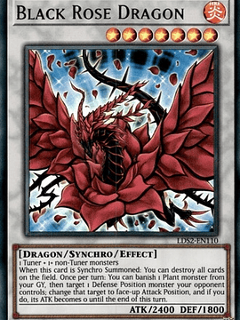 Black Rose Dragon (Blue) - LDS2-EN110 - Ultra Rare 1st Edition