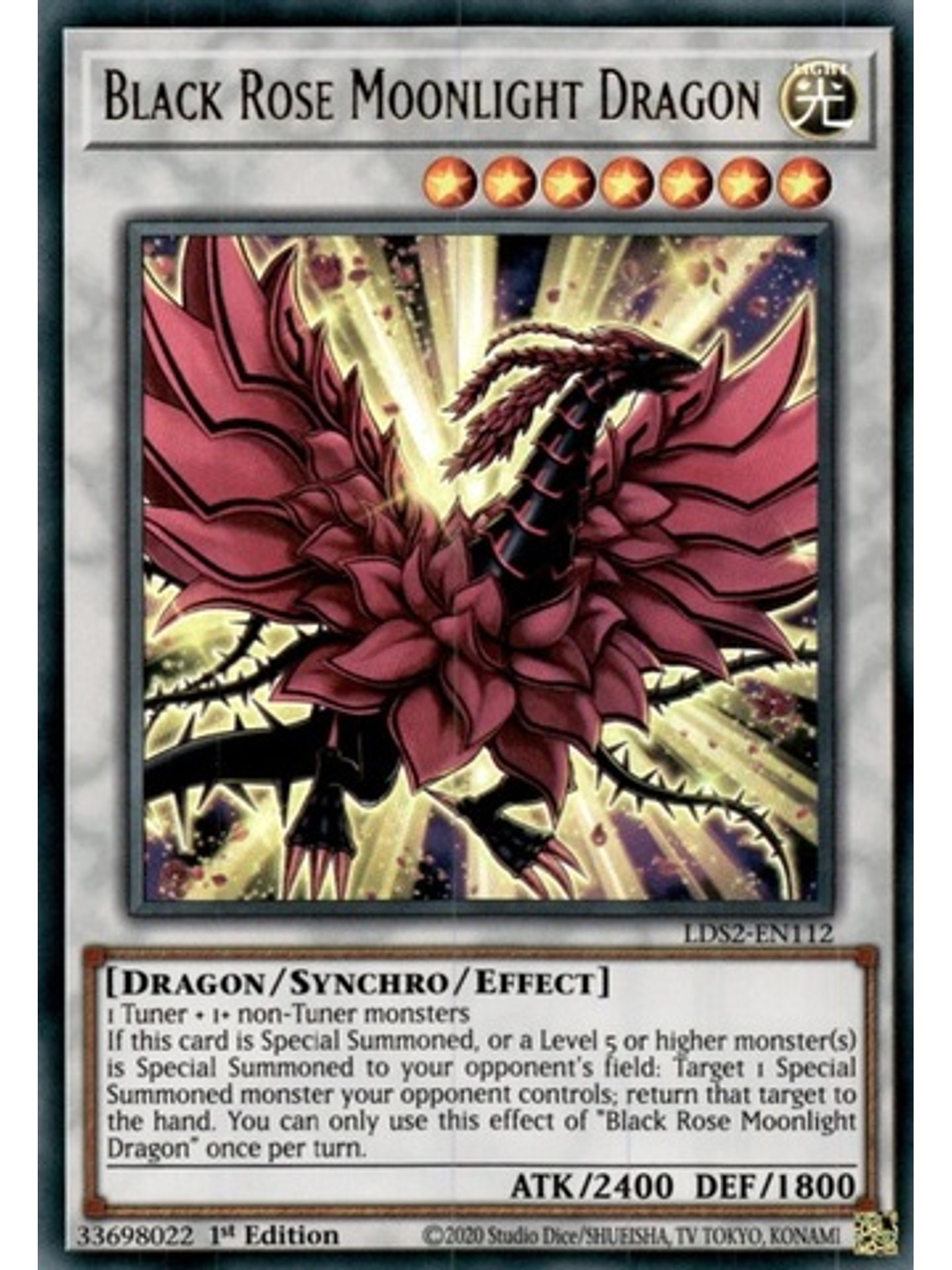 Black Rose Moonlight Dragon - LDS2-EN112 - Ultra Rare 1st Edition 1