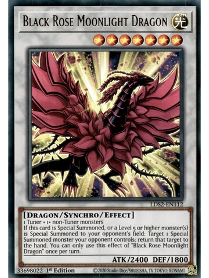 Black Rose Moonlight Dragon (Blue) - LDS2-EN112 - Ultra Rare 1st Edition 1