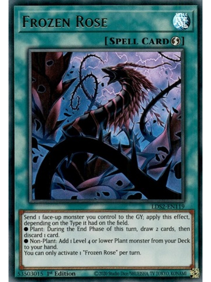 Frozen Rose (Blue) - LDS2-EN119 - Ultra Rare 1st Edition 1