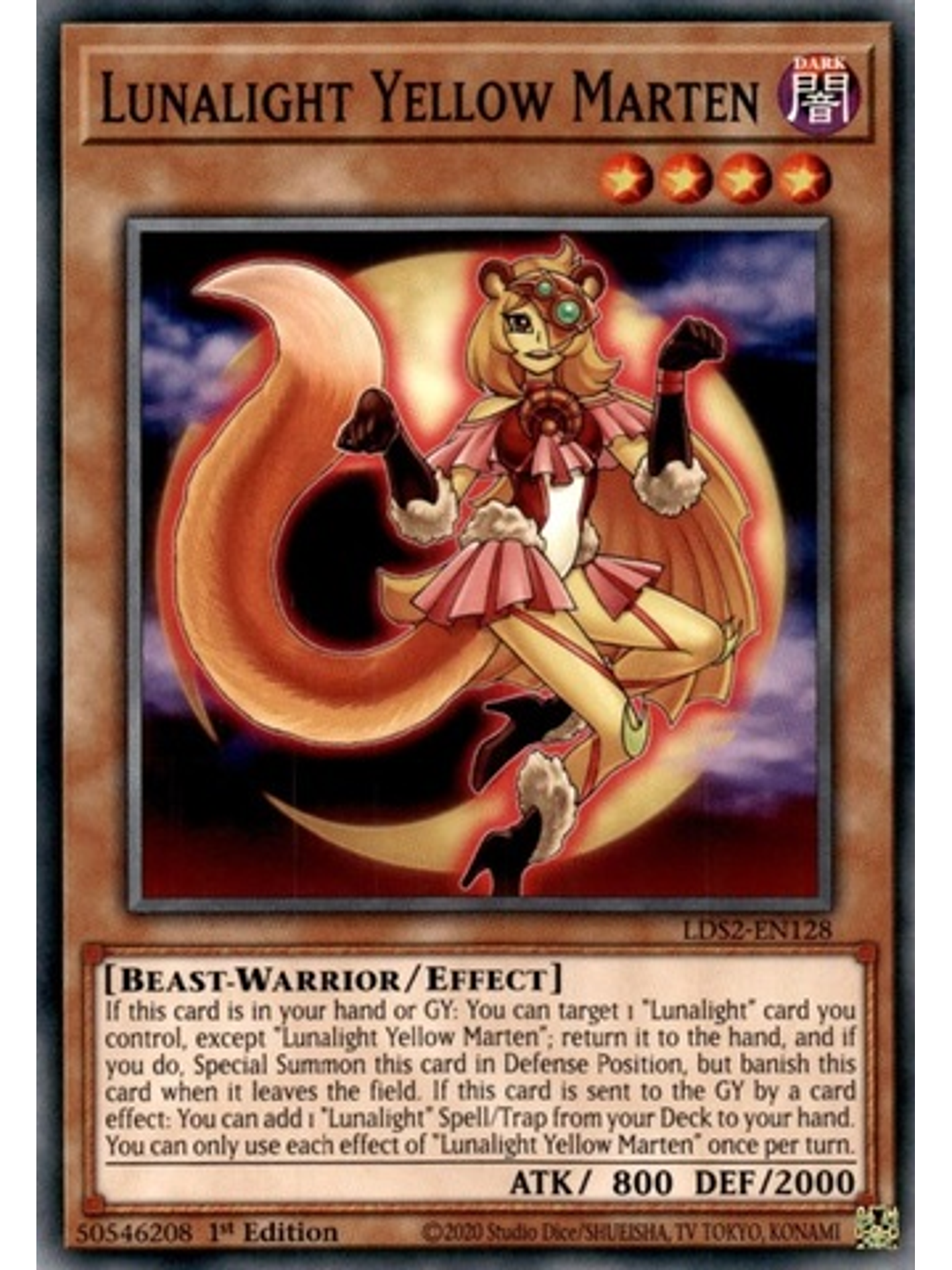 Lunalight Yellow Marten - LDS2-EN128 - Common 1st Edition 1