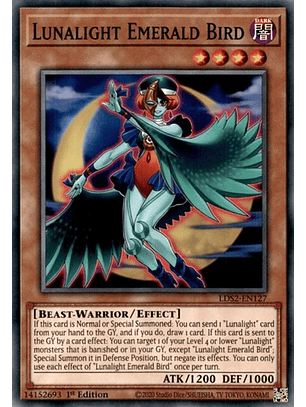 Lunalight Emerald Bird - LDS2-EN127 - Common 1st Edition