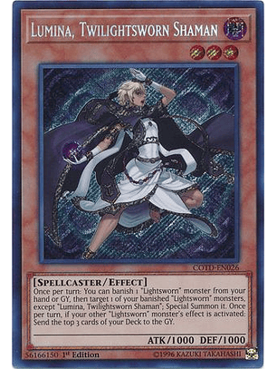 Lumina, Twilightsworn Shaman - COTD-EN026 - Secret Rare 1st Edition