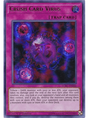 Crush Card Virus (Darkness Background) - LCKC-EN046 - Ultra Rare 1st Edition