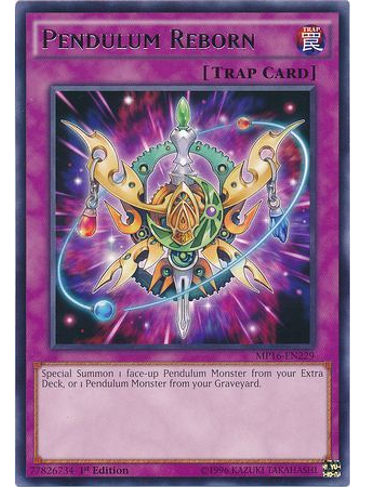 Pendulum Reborn - MP16-EN229 - Rare 1st Edition 1