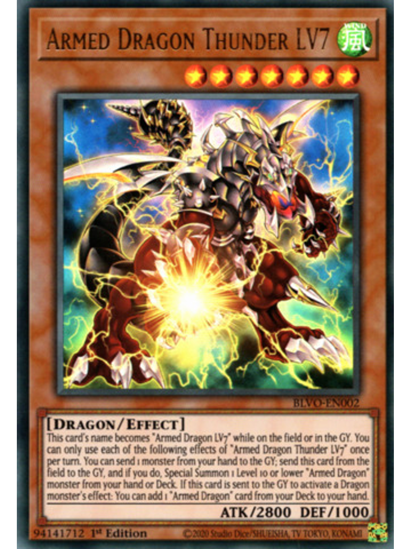 Armed Dragon Thunder LV7 - BLVO-EN002 - Ultra Rare 1st Edition 1